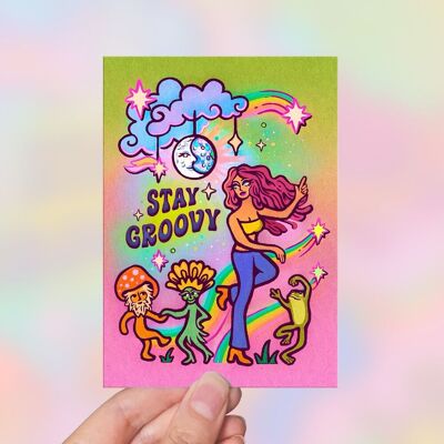 Stay Groovy - Tarjetas de felicitación, postales, tarjetas de San Valentín