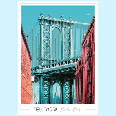New York poster 30x42 cm • Travel Poster