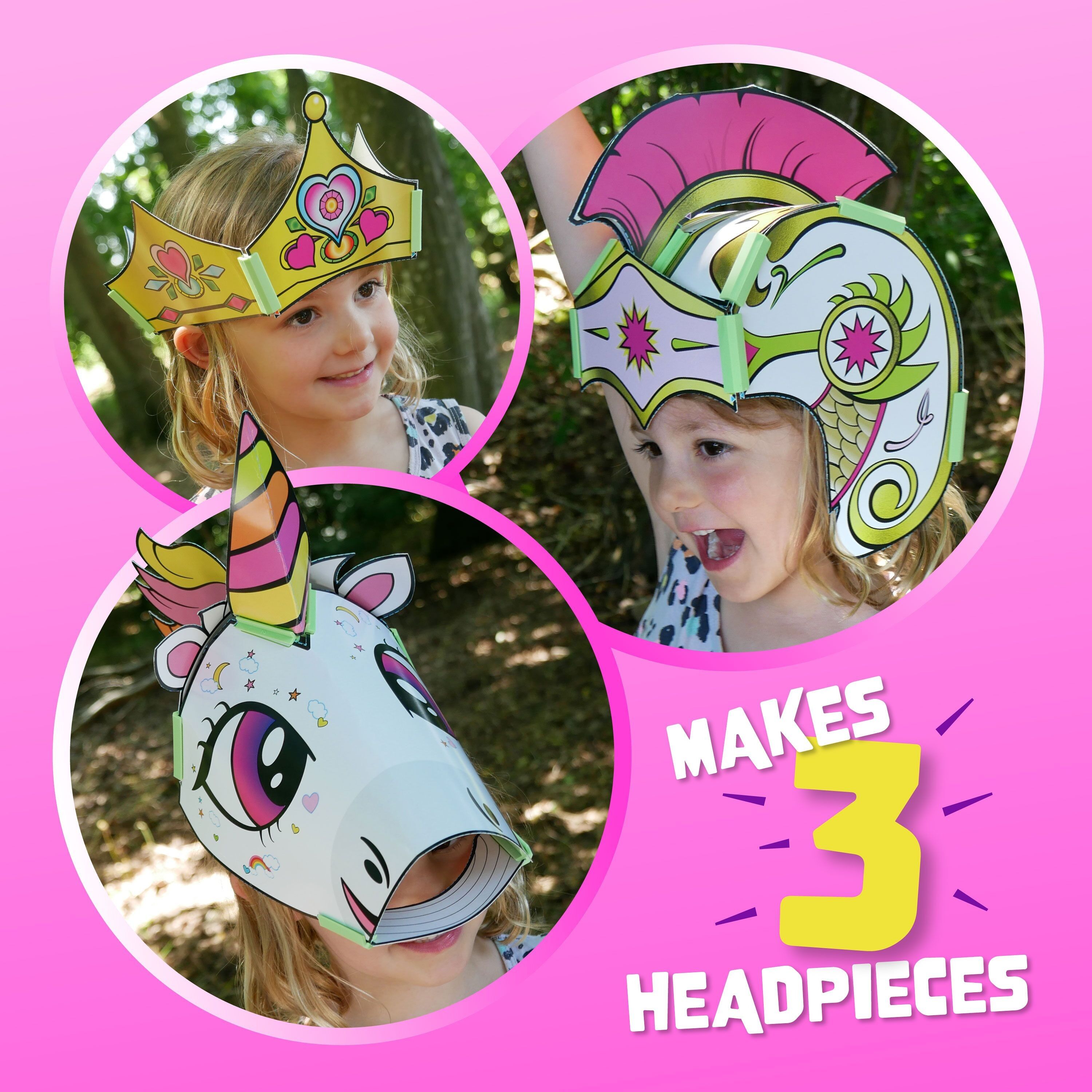 JUNKO Create Your Own Fantasy Headpiece - Eco-Friendly Craft Kit & Make-Believe Play