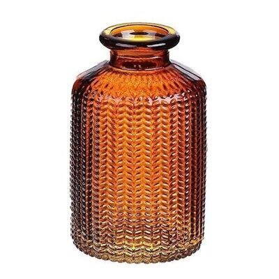 Vase Caro marron en verre