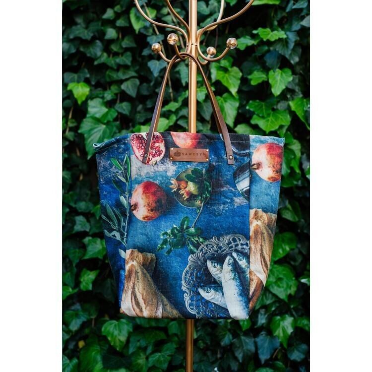 Shopper Tote - Fish & Pomegranate