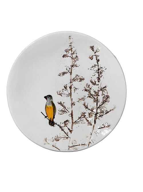 Fynbos & Bird ceramic plate