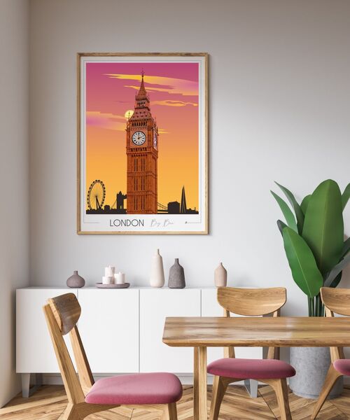 Affiche Londres Big Ben 30x42 cm