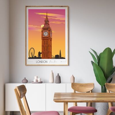 Poster del Big Ben di Londra 30x42 cm