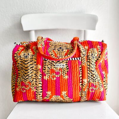 bolsa de algodón hecha a mano “Poppy Tiger”