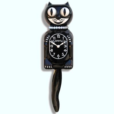 Classic Black Miss Kitty-Cat Klock in edizione limitata (12,75″ di altezza)