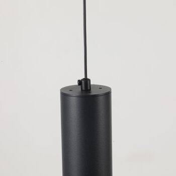 Lampe Suspendue Faklana Noire : Pendante Design Moderne et Éclairage LED Économique 10