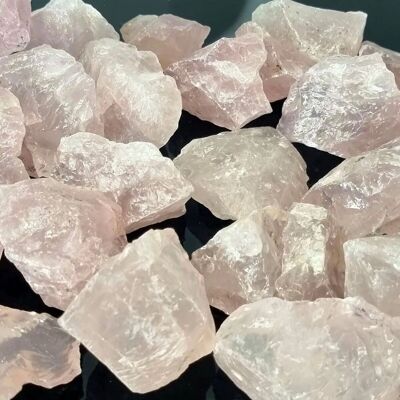 Petits morceaux bruts de cristaux de quartz rose - Petite rose brute 1kg