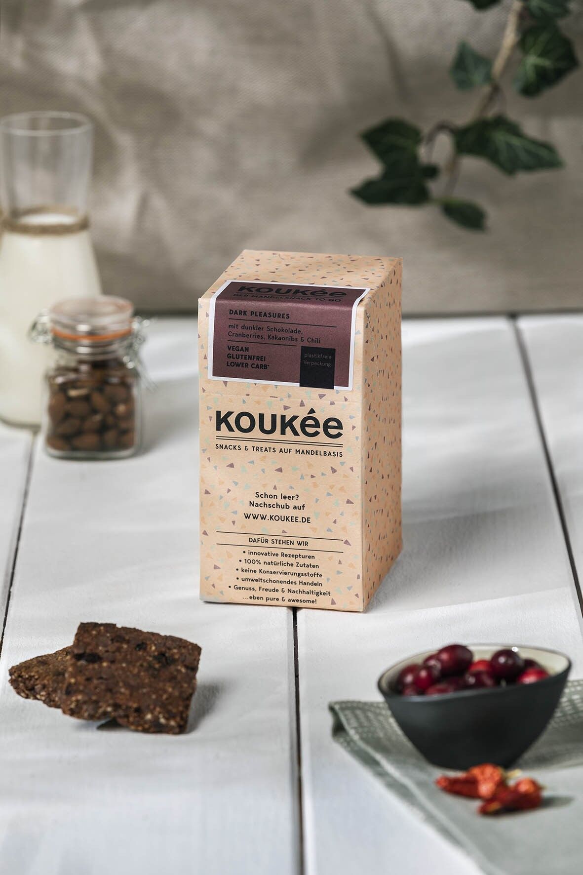 KOUKÉE - der Mandelsnack To Go - 10er Box DARK PLEASURES