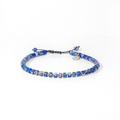 Macramé heishi lapis