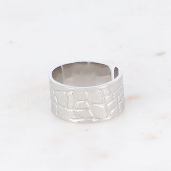 Bague Hinalie - effet croco 5