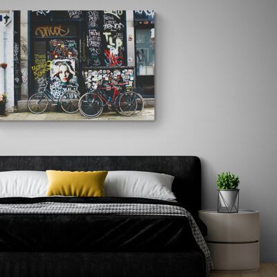 Amsterdam - Pays-Bas - Tableau mural 120 x 80 toile tendue sur bois