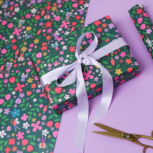 Fairy Garden Wrapping Paper | Kids Wrap | Children's Wrap