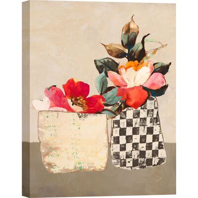 Floral painting on canvas: Leonardo Bacci, Funky Florals IV