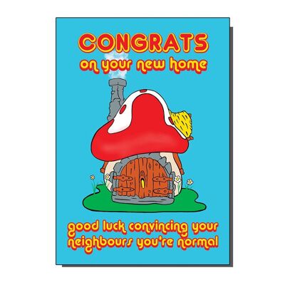 Congratulations On Your Beautiful New Home Mushrrom Greetings Card