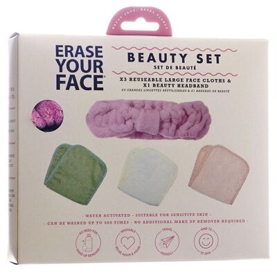 Erase your face Set 4 toallas desmaquilladoras ECO reutilizables
