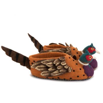 Freddie Pheasant Pantoufles pour adultes - par Sew Heart Felt 5