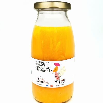 Sweet potato soup with organic ginger 25cl