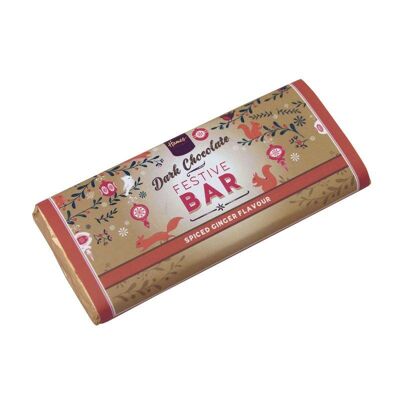 Festive Spiced Ginger Dark Chocolate Bar