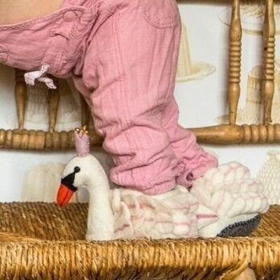 Swan Children's Slipper - by Sew Heart Felt