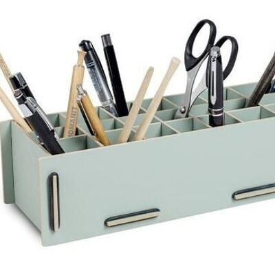 Caja para bolígrafos XL - verde claro de madera