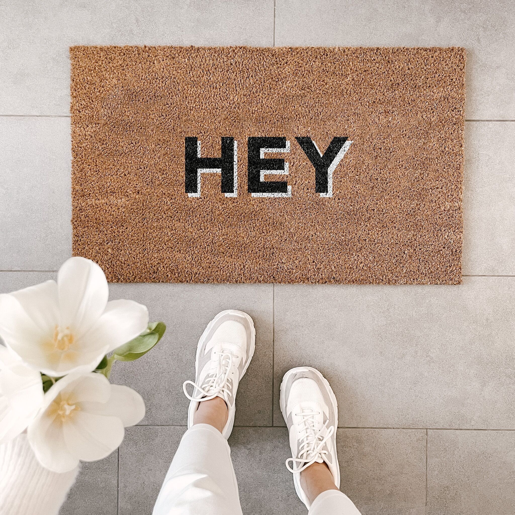 Coconut doormat Hey (PU = 6 pieces)