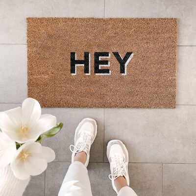 Coconut doormat Hey (PU = 6 pieces)