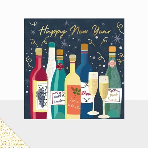Wonderland - Luxury Christmas Card - Happy New Year - Bottles