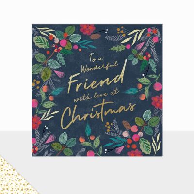 Wonderland - Luxury Christmas Card - With Love at Christmas - Wonderful friend