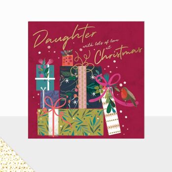 Pays des Merveilles - Carte de Noël de Luxe - Avec Amour à Noël - Fille