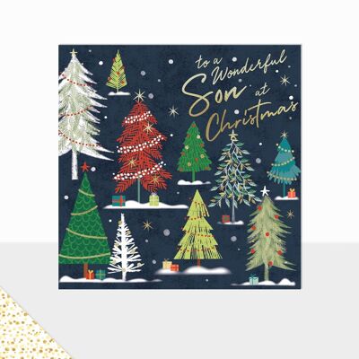 Wunderland - Luxuriöse Weihnachtskarte – Mit Liebe zu Weihnachten – Sohn