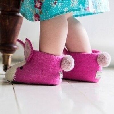 Pantofole per bambini Rosie Rabbit - di Sew Heart Felt