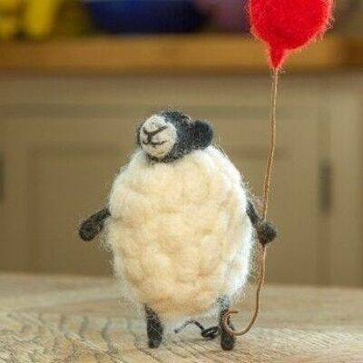 Mother's Day - Sheply Sheep with Heart Balloon - by Sew Heart Felt