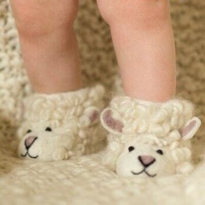 Childrens Shirley Sheep Slipper - by Sew Heart Felt