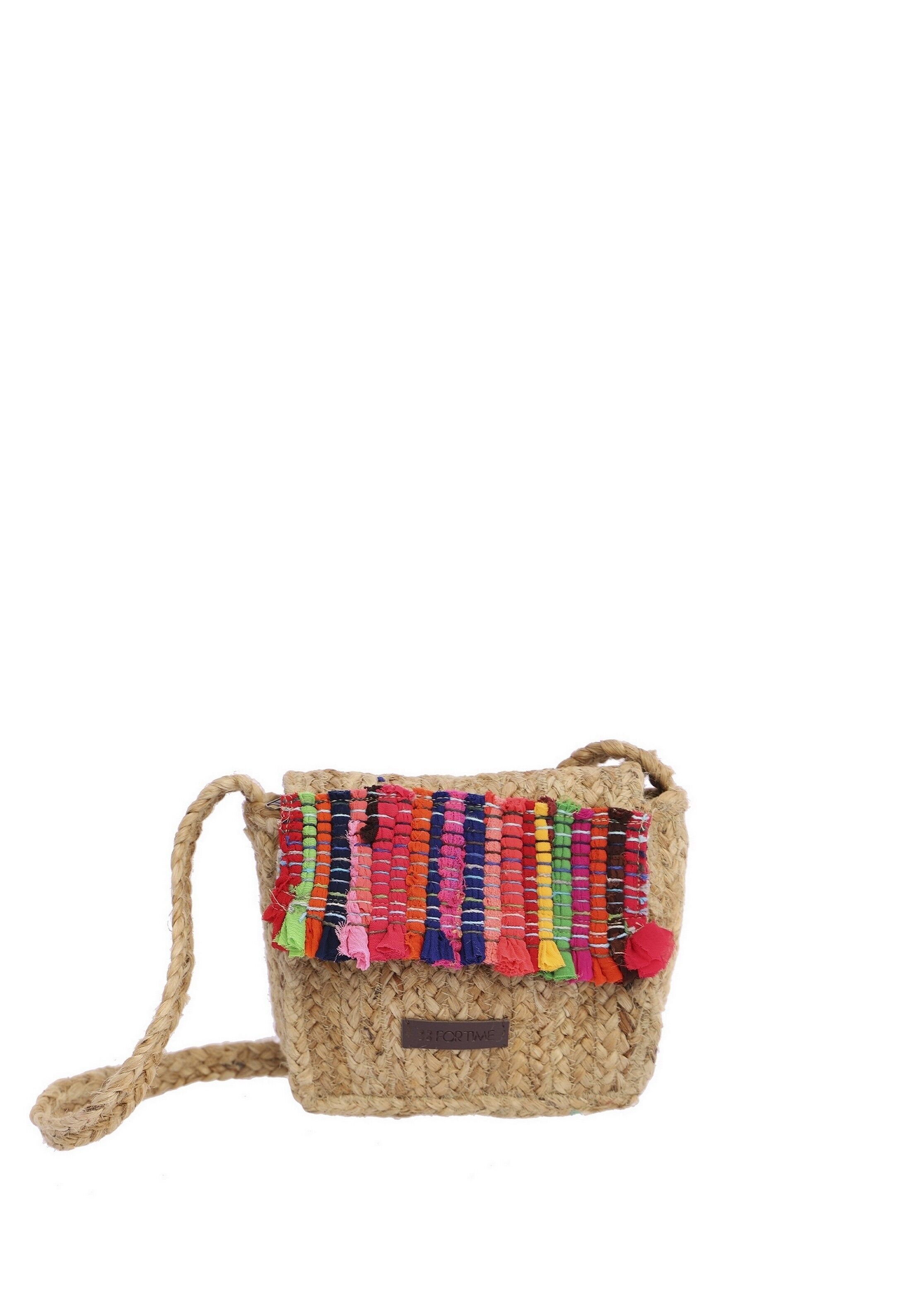 FOR TIME Borsa a tracolla da donna Kasbat in iuta