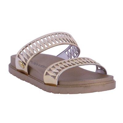 Chanclas para mujer DON ALGODON Cannes dorada