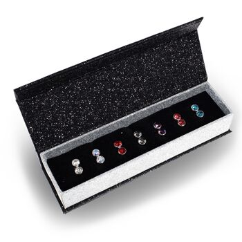 Boucles d'oreilles Coffret 7 Days Moon Laiton de haute qualité Plaqué Rhodium I MYC-Paris.com 3