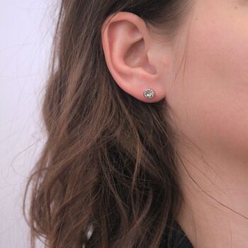 Boucles d'oreilles Coffret 7 Days Moon Laiton de haute qualité Plaqué Rhodium I MYC-Paris.com 4