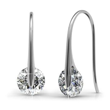 Boucles d'oreilles Pendantes Classy Laiton de haute qualité Plaqué Rhodium I MYC-Paris.com 1