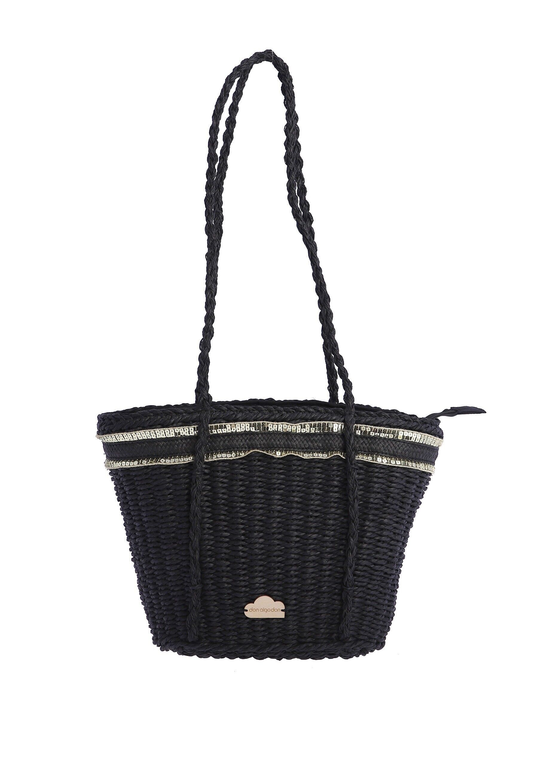 Borsa a tracolla natura DON ALGODON Shirin da donna con cerniera