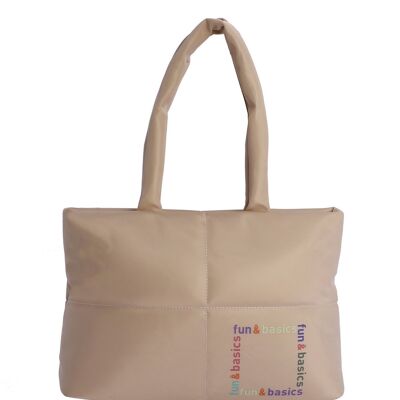 Bolso shopper para mujer FUN&BASICS Jovita de nylon con cremallera