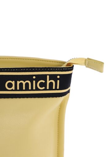 AMICHI Pastora Sac à dos en simili cuir avec fermeture éclair pour femme 5