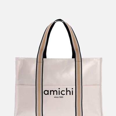 Bolso de playa para mujer AMICHI Sibilina con cremallera