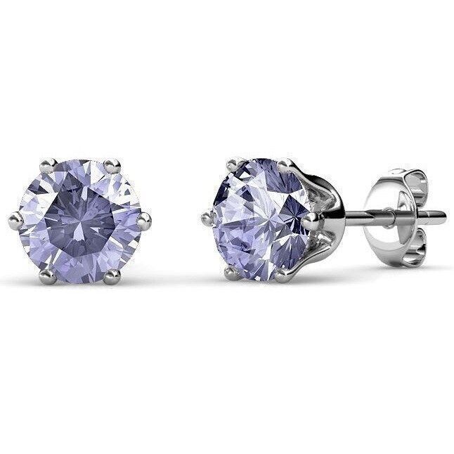 Orecchini con pietra della nascita di giugno Ottone di alta qualità placcato rodio I MYC-Paris.com