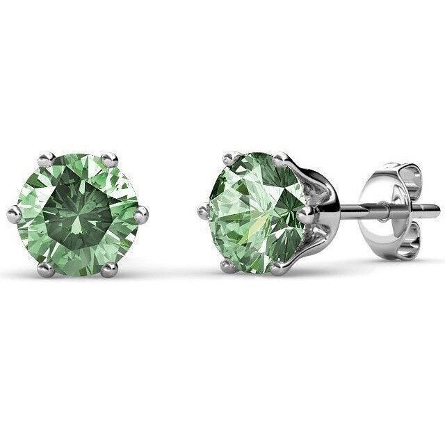 Orecchini Birth Stone Agosto Ottone di alta qualità placcato rodio I MYC-Paris.com