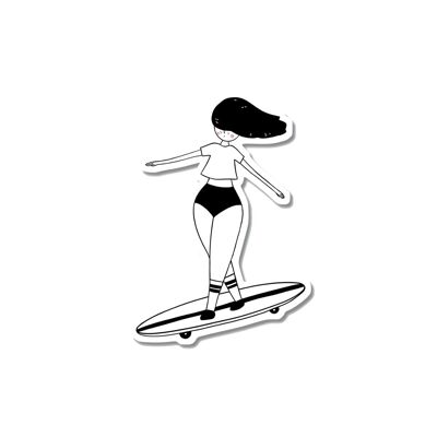 Sticker Rider - Longboard