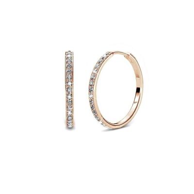 Chic Hoop Earrings High Quality Brass Plated 18k Rose Gold I MYC-Paris.com