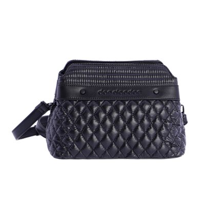 Bolso bandolera para mujer DON ALGODON Coral sintético negro con cremallera