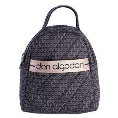 Mochila para mujer DON ALGODON Cristal negro con cremallera