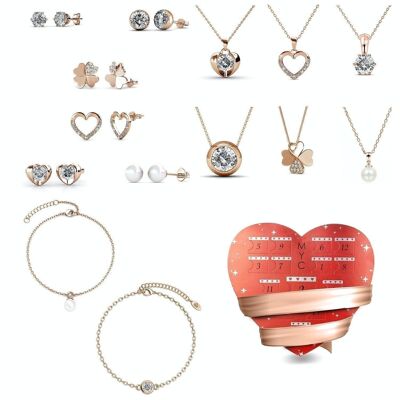 Valentine's Day heart box - 14 jewels - Dewy finish